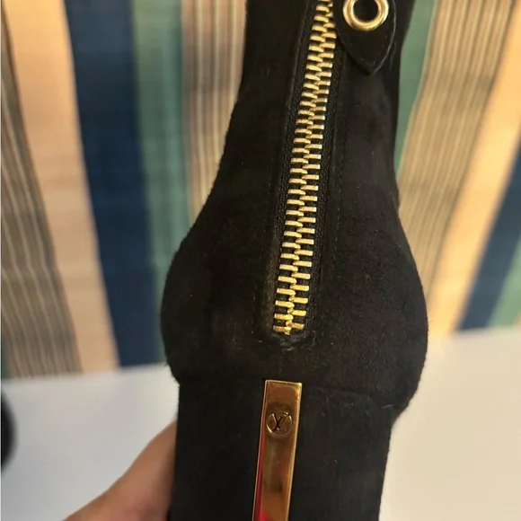 Louis Vuitton Black Suede Boots - Picture 3 of 5